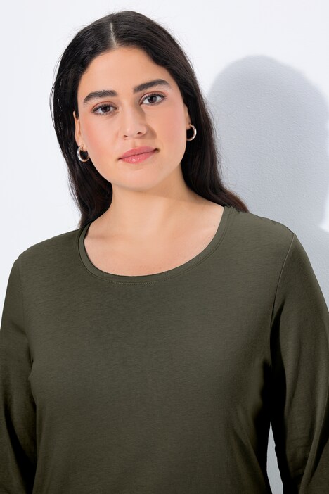 Shirt, slim, ronde hals, lange mouw