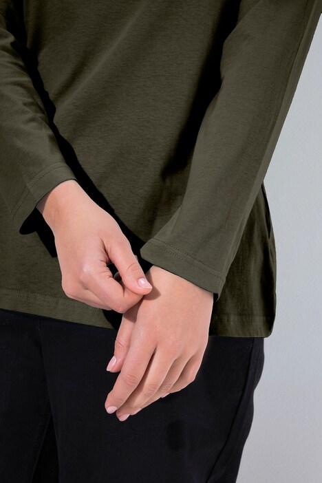 Shirt, slim, ronde hals, lange mouw
