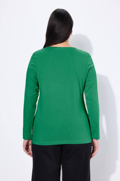T-shirt Slim Fit, décolleté rond et manches longues