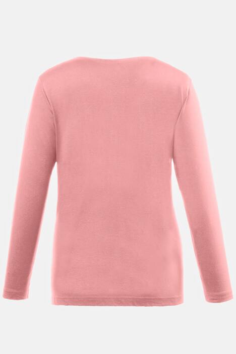 topp, rund hals, slim fit, lång ärm