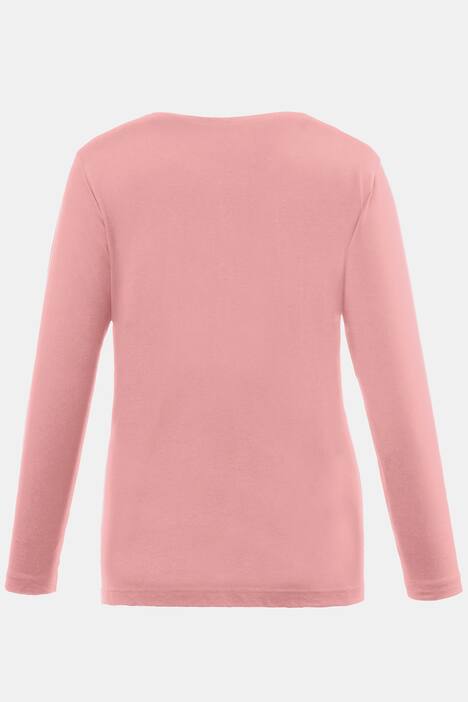 Basic topp, rund hals, slim fit, lång ärm
