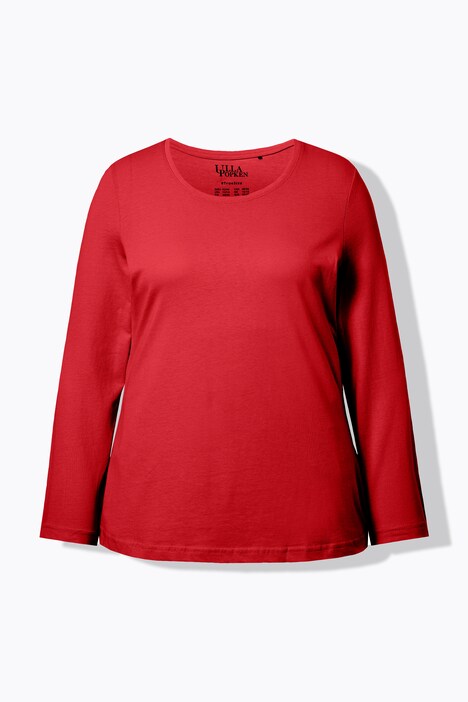 Shirt, slim, ronde hals, lange mouw