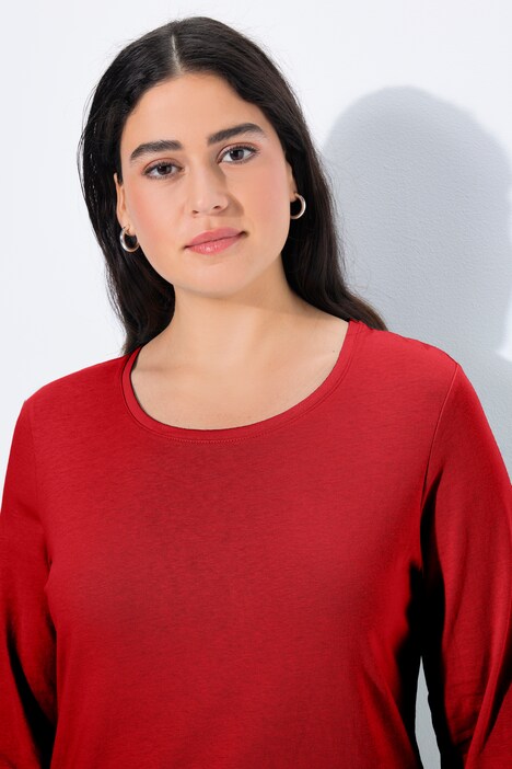 Shirt, slim, ronde hals, lange mouw