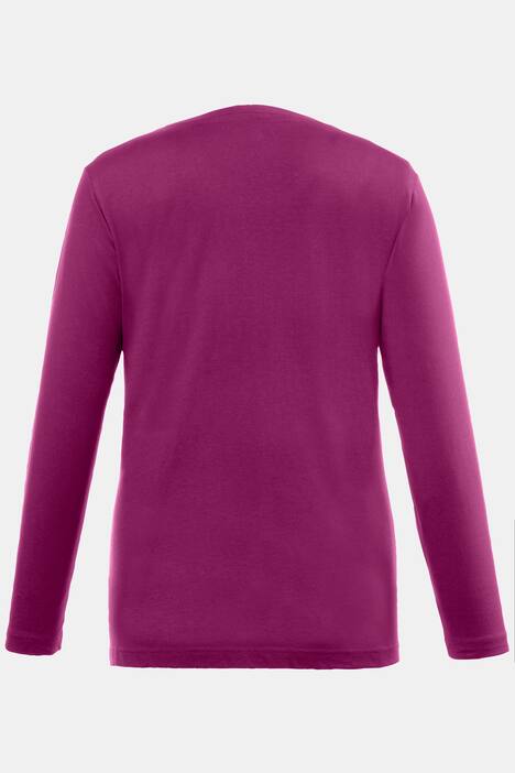 topp, rund hals, slim fit, lång ärm