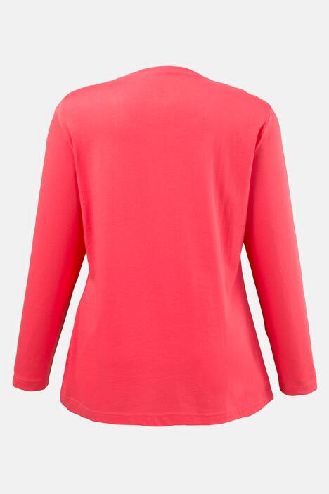 topp, rund hals, slim fit, lång ärm