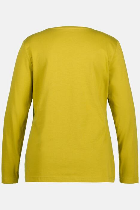 topp, rund hals, slim fit, lång ärm