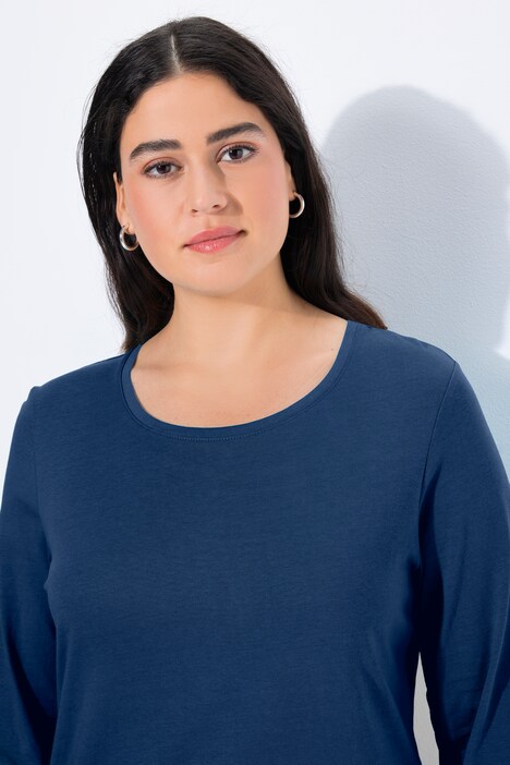 Shirt, slim, ronde hals, lange mouwen