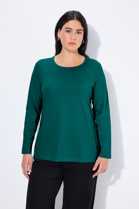 T-shirt Slim Fit, décolleté rond et manches longues