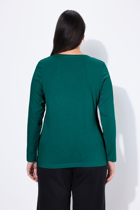 T-shirt Slim Fit, décolleté rond et manches longues