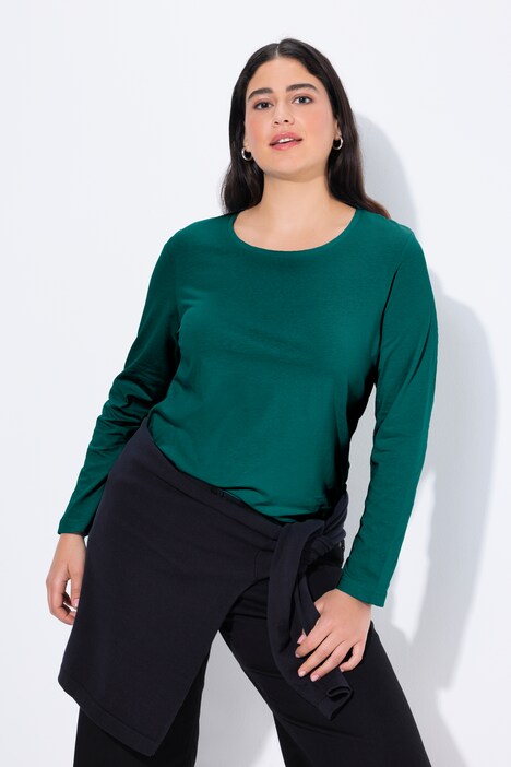 T-shirt Slim Fit, décolleté rond et manches longues