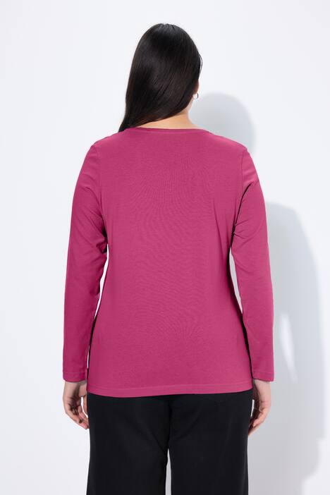 T-shirt Slim Fit, décolleté rond et manches longues