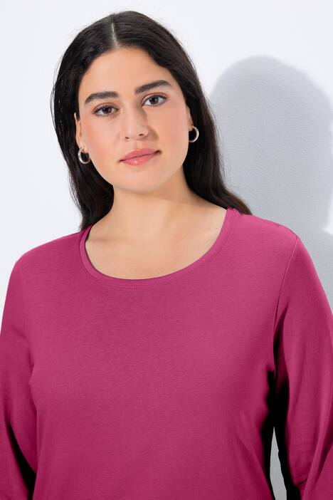 T-shirt Slim Fit, décolleté rond et manches longues