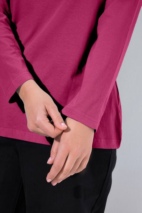 T-shirt Slim Fit, décolleté rond et manches longues