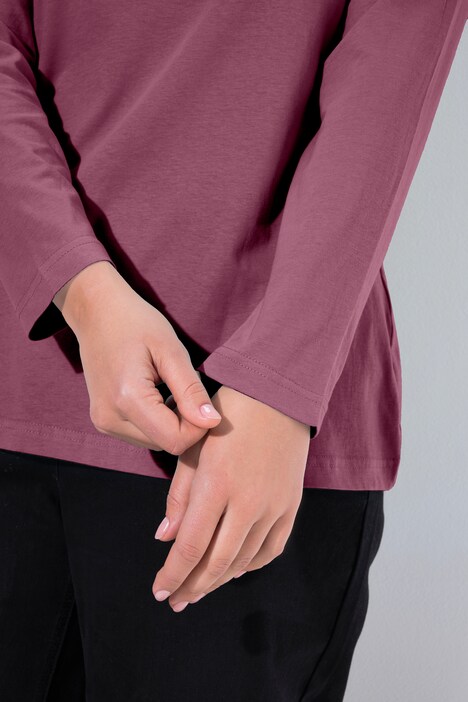Shirt, slim, ronde hals, lange mouw
