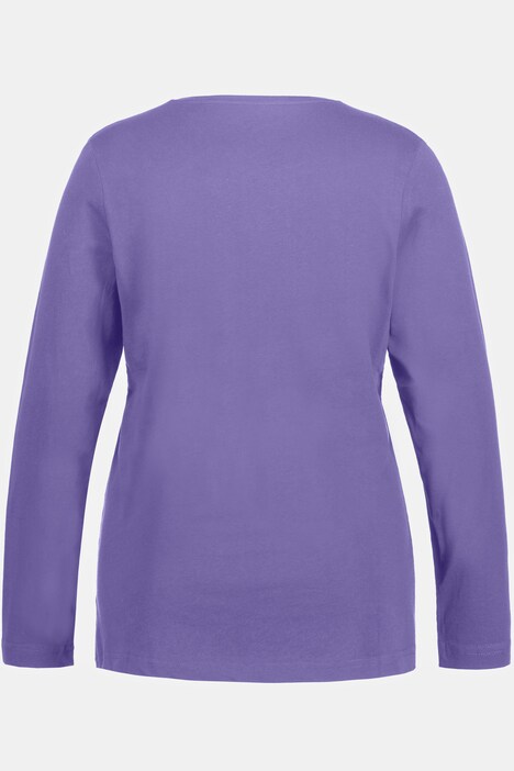 Maglia aderente con scollo a girocollo e maniche lunghe