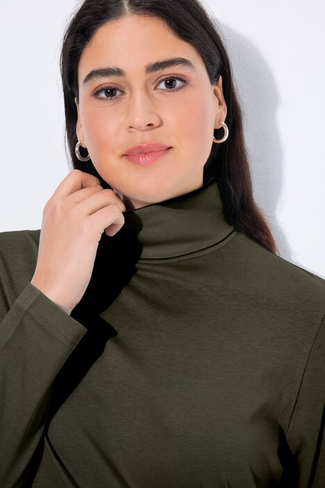 T-shirt col roulé et manches longues, coupe Slim Fit