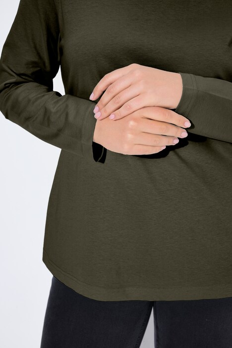 T-shirt col roulé et manches longues, coupe Slim Fit