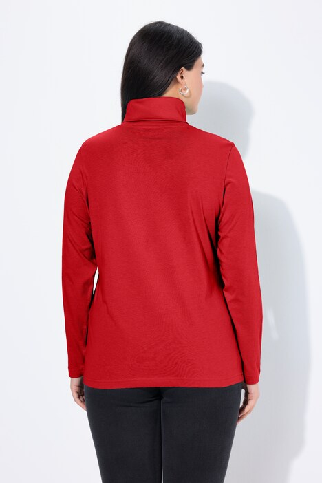 T-shirt col roulé et manches longues, coupe Slim Fit