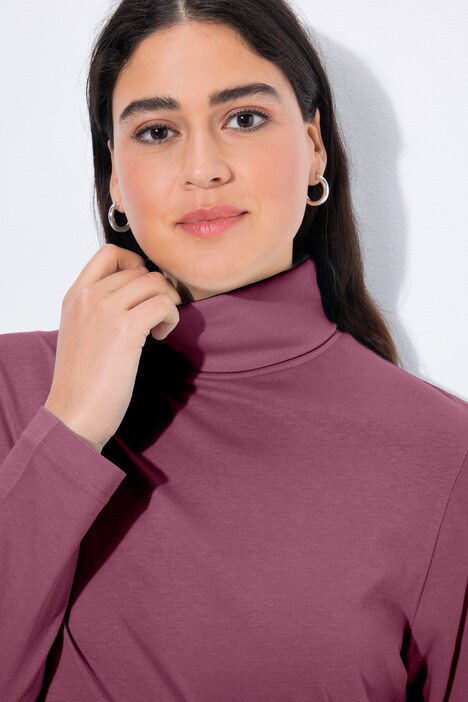 T-shirt col roulé et manches longues, coupe Slim Fit