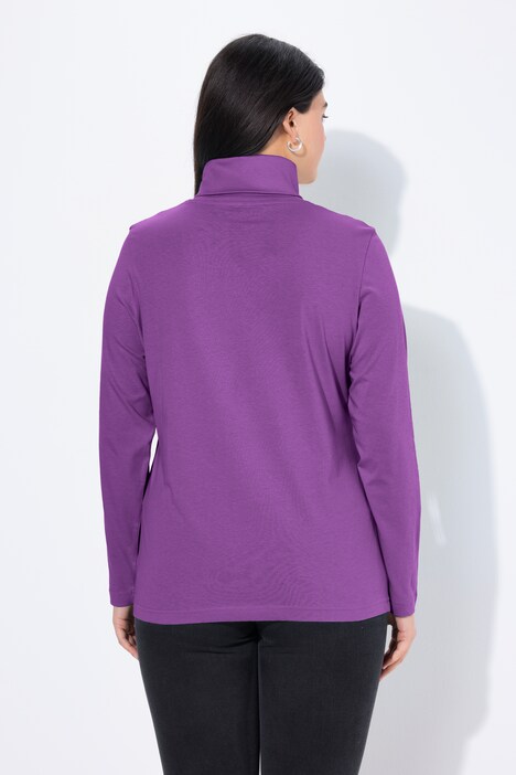 T-shirt col roulé et manches longues, coupe Slim Fit
