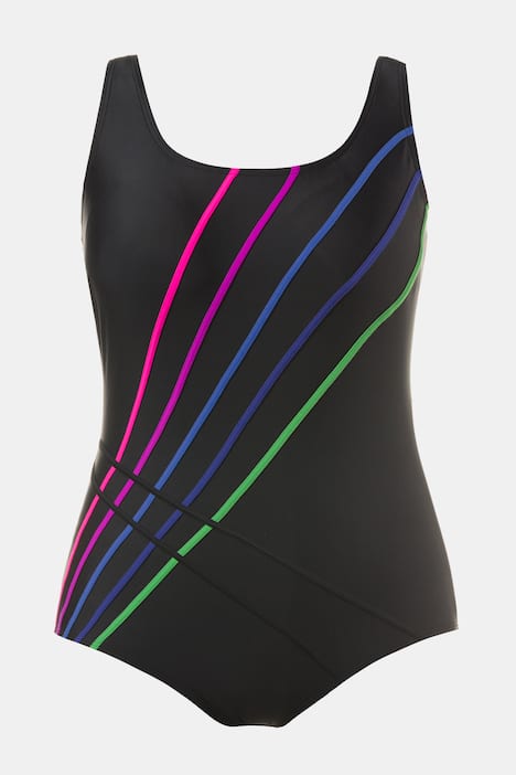 Rainbow Piped Swimsuit