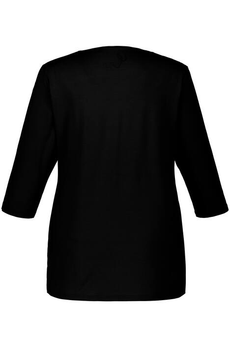Silky Stretch Rounded V-Neck Stretch Knit Top