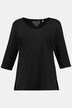 Silky Stretch Rounded V-Neck Stretch Knit Top