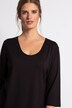 Silky Stretch Rounded V-Neck Stretch Knit Top