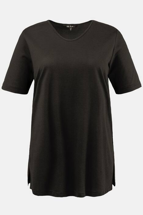 T-Shirt, Strukturringel, Regular, Rundhalsausschnitt