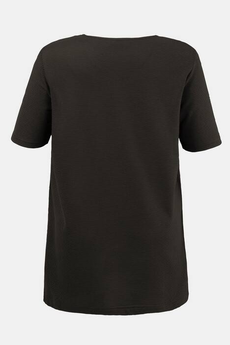 T-Shirt, Strukturringel, Regular, Rundhalsausschnitt