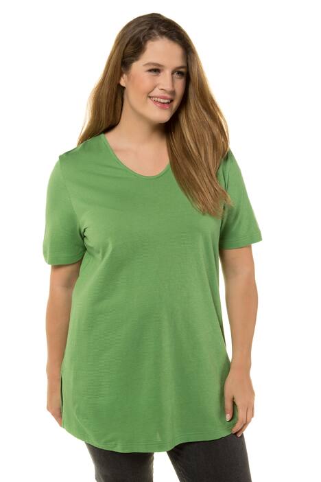 T-Shirt, Strukturringel, Regular, Rundhalsausschnitt