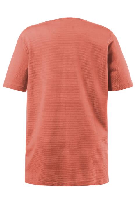 T-Shirt, Strukturringel, Regular, Rundhalsausschnitt, Seitenschlitze