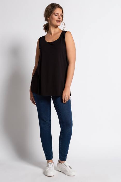 Essential Rayon Round Neck Slinky Stretch Knit Tank