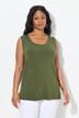 Top, ronde hals, classic, stretch, brede schouderbandjes, mouwloos