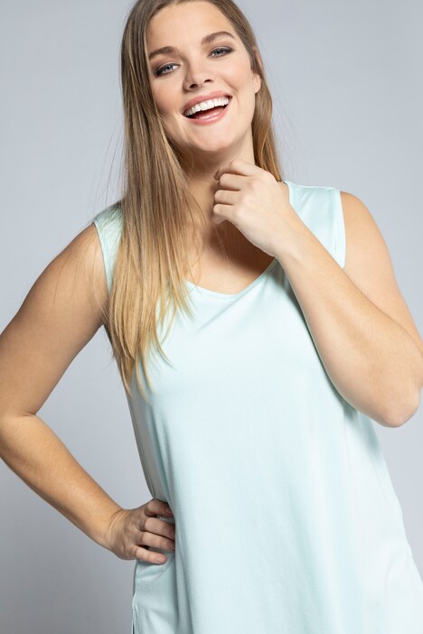 Essential Rayon Round Neck Slinky Stretch Knit Tank