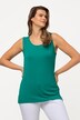 Top, ronde hals, classic, stretch, brede schouderbandjes, mouwloos