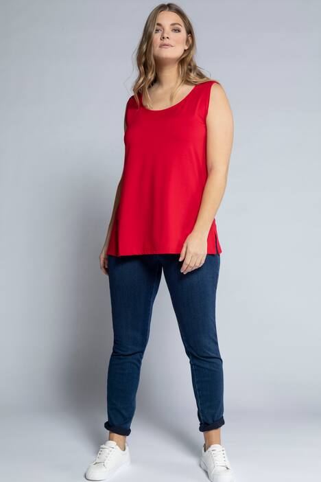 Essential Rayon Round Neck Slinky Stretch Knit Tank