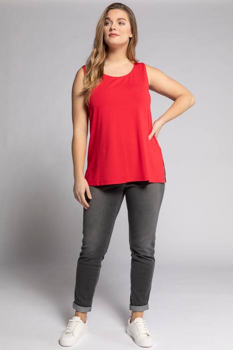 Essential Rayon Round Neck Slinky Stretch Knit Tank