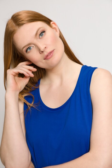 Essential Rayon Round Neck Slinky Stretch Knit Tank