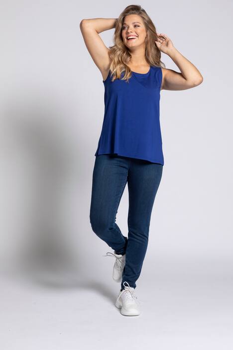 Essential Rayon Round Neck Slinky Stretch Knit Tank