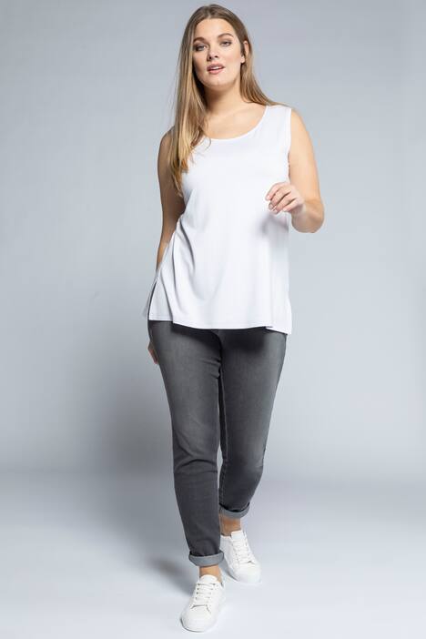 Essential Rayon Round Neck Slinky Stretch Knit Tank