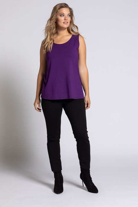 Essential Rayon Round Neck Slinky Stretch Knit Tank