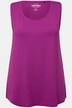 Top, ronde hals, classic, stretch, brede schouderbandjes, mouwloos