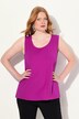Top, ronde hals, classic, stretch, brede schouderbandjes, mouwloos