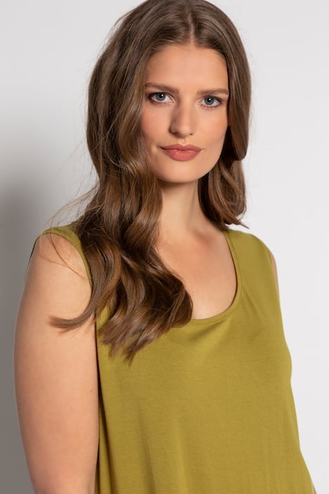 Essential Rayon Round Neck Slinky Stretch Knit Tank