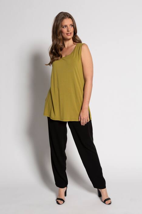 Essential Rayon Round Neck Slinky Stretch Knit Tank