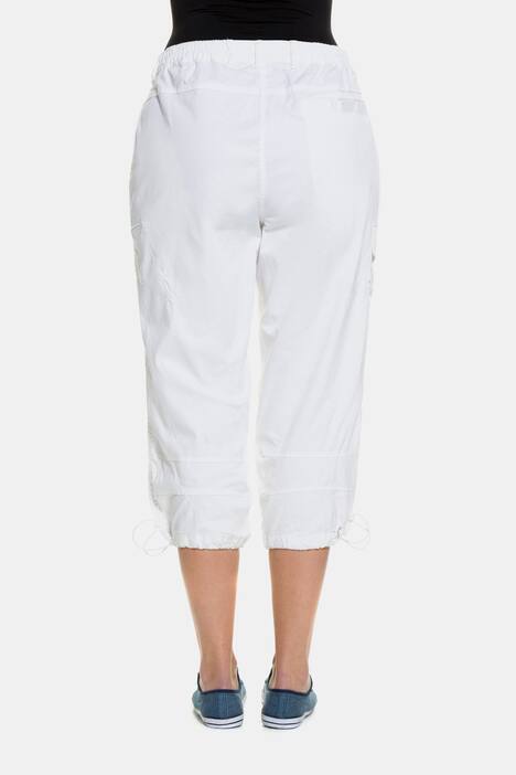 Seamed Cargo Pocket Crop Stretch Pants