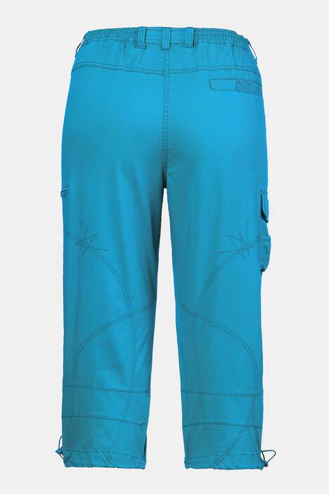 Seamed Cargo Pocket Crop Stretch Pants