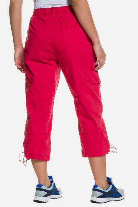 Seamed Cargo Pocket Crop Stretch Pants