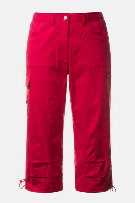Seamed Cargo Pocket Crop Stretch Pants